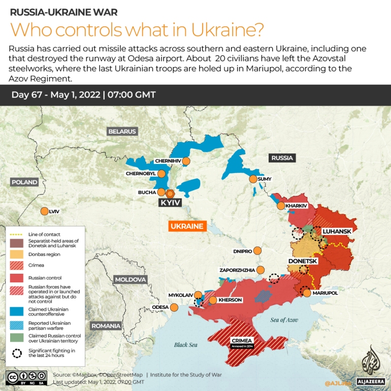 Russia-Ukraine war: List of key events on day 67 | Russia-Ukraine war News